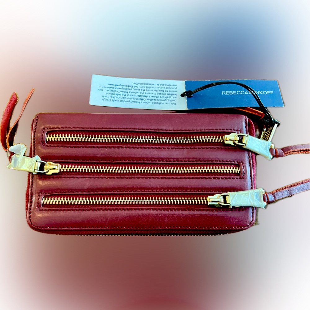 Rebecca Minkoff three zip leather wallet
